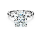 Eternity solitaire ring Lab-grown diamonds 4 ct tw, Octagon shape, 18K white gold