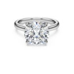 Eternity solitaire ring Lab-grown diamonds 4 ct tw, Round shape, 18K white gold