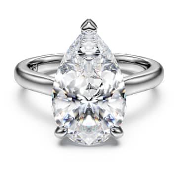 eternity-solitaire-ring-lab-grown-diamonds-5-ct-tw-pear-cut-18k-white-gold-swarovski-5716180 Eternity solitaire ring Lab-grown diamonds 5 ct tw, Pear cut, 18K white gold - Image 1