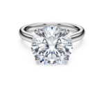 Eternity solitaire ring Lab-grown diamonds 6 ct tw, Round shape, 18K white gold