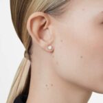 Eternity solitaire stud earrings Lab-grown diamonds 1 ct tw, Round shape, 18K yellow gold - Image 2