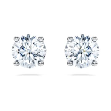 eternity-solitaire-stud-earrings-lab-grown-diamonds-2-ct-tw-round-shape-18k-white-gold-swarovski-5697779 Eternity solitaire stud earrings Lab-grown diamonds 2 ct tw, Round shape, 18K white gold - Image 1