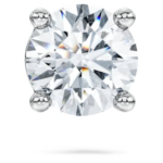 Eternity stud earring Lab-grown diamonds 0.5 ct tw,  Single, Round shape, 18K white gold