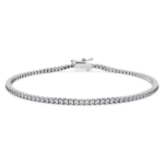 Eternity Tennis bracelet Lab-grown diamonds 1.5 ct tw, Round shape, 18K white gold