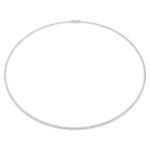 Eternity Tennis necklace Lab-grown diamonds 3 ct tw, Round shape, 18K white gold