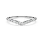 Eternity V band ring Lab-grown diamonds 0.25 ct tw, Round shape, 18K white gold