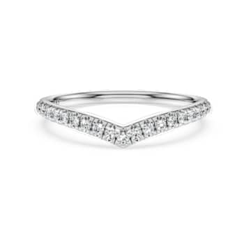 eternity-v-band-ring-lab-grown-diamonds-0.25-ct-tw-round-shape-18k-white-gold-swarovski-5751455 Eternity V band ring Lab-grown diamonds 0.25 ct tw, Round shape, 18K white gold - Image 1