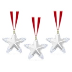 Exclusive Winter Star Ornament Set of 3 White