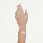 Fresh bangle Round cut, White, Rhodium plated - Image 2
