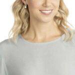 Gabriella drop earrings White, Rhodium plated - Image 2