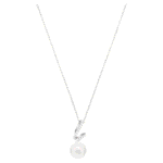 Gabriella pendant White, Rhodium plated