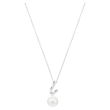 gabriella-pendant-white-rhodium-plated-swarovski-5528731 Gabriella pendant White, Rhodium plated - Image 1