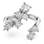 Galaxy bypass ring Lab-grown diamonds 1.25 ct tw, Mixed shapes, 18K white gold