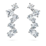 Galaxy ear cuffs Lab-grown diamonds 1.25 ct tw, Mixed shapes, 18K white gold