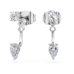 Galaxy earring jackets Lab-grown diamonds 0.82 ct tw, Mixed shapes, Sterling silver