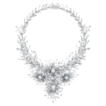 Galaxy necklace Lab-grown diamonds 156.62 ct tw, Mixed shapes, 18K white gold