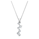 Galaxy pendant Lab-grown diamonds 0.9 ct tw, Mixed shapes, 18K white gold