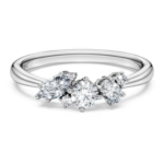 Galaxy ring Lab-grown diamonds 0.43 ct tw, Mixed shapes, Sterling silver
