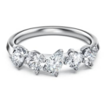 Galaxy ring Lab-grown diamonds 1 ct tw, Mixed shapes, 18K white gold