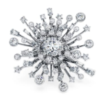 Galaxy ring Lab-grown diamonds 9.5 ct tw, Mixed shapes, 18K white gold