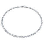 Galaxy Tennis necklace Lab-grown diamonds 47.27 ct tw, Mixed shapes, 18K white gold