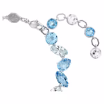 −30% Sale Gema bracelet Mixed cuts, Blue, Rhodium plated - Image 3