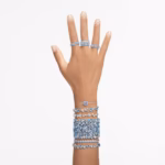 −30% Sale Gema bracelet Mixed cuts, Blue, Rhodium plated - Image 7