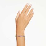 Gema bracelet, Mixed cuts, Multicoloured, Rhodium plated - Image 2