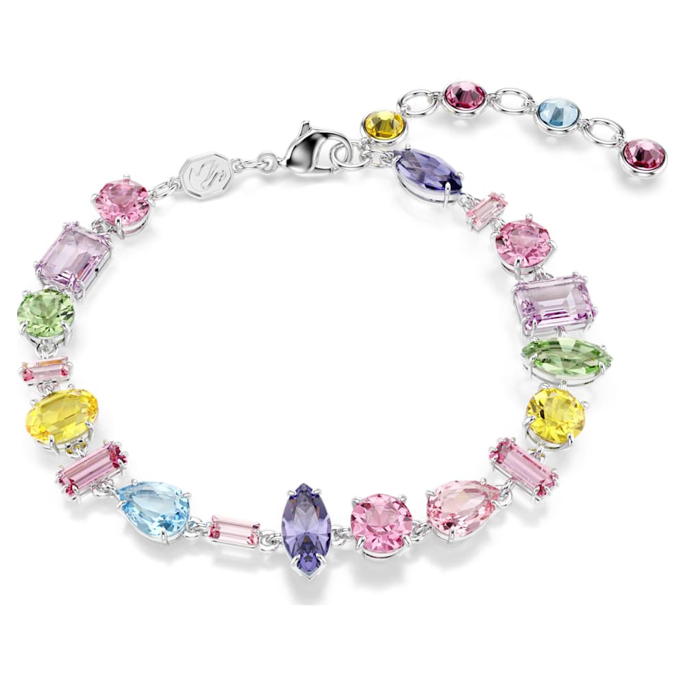 gema-bracelet-mixed-cuts-multicoloured-rhodium-plated-swarovski-5656427 Gema bracelet, Mixed cuts, Multicoloured, Rhodium plated - Image 1