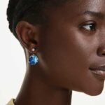 Gema earring jackets Blue, 18K gold finish - Image 2