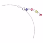 Gema necklace Mixed cuts, Multicoloured, Rhodium plated - Image 4
