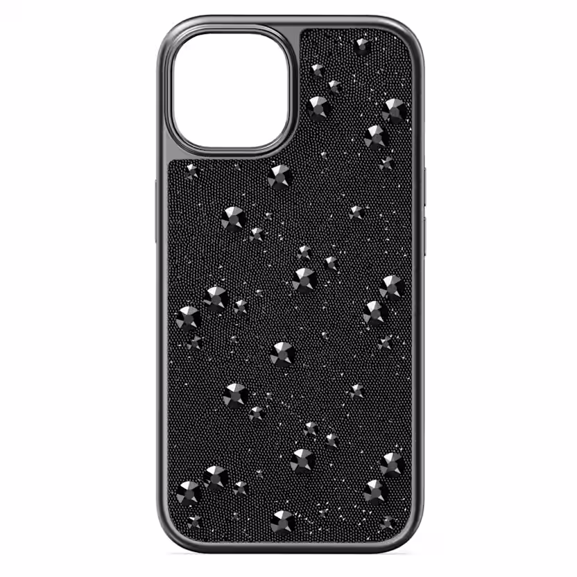 high-smartphone-case--flat-back-crystals--iphone®-15--black-swarovski-5682967 High smartphone case Flat Back crystals, iPhone® 15, Black - Image 1
