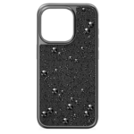 High smartphone case Flat Back crystals, iPhone® 15 Pro, Black