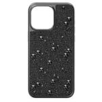 High smartphone case Flat Back crystals, iPhone® 15 Pro Max, Black
