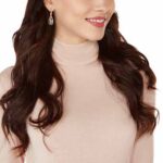Holding drop earrings Grey, 18K rose gold finish - Image 2