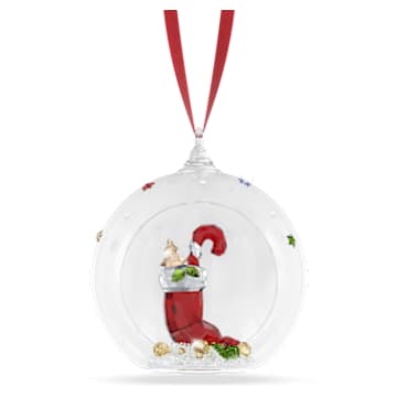 holiday-cheers-stocking-and-candy-ball-ornament-swarovski-5735700 Holiday Cheers Stocking and Candy Ball Ornament - Image 1