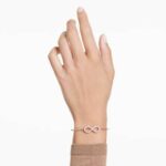 Hyperbola bangle Infinity, White, 18K rose gold finish - Image 2