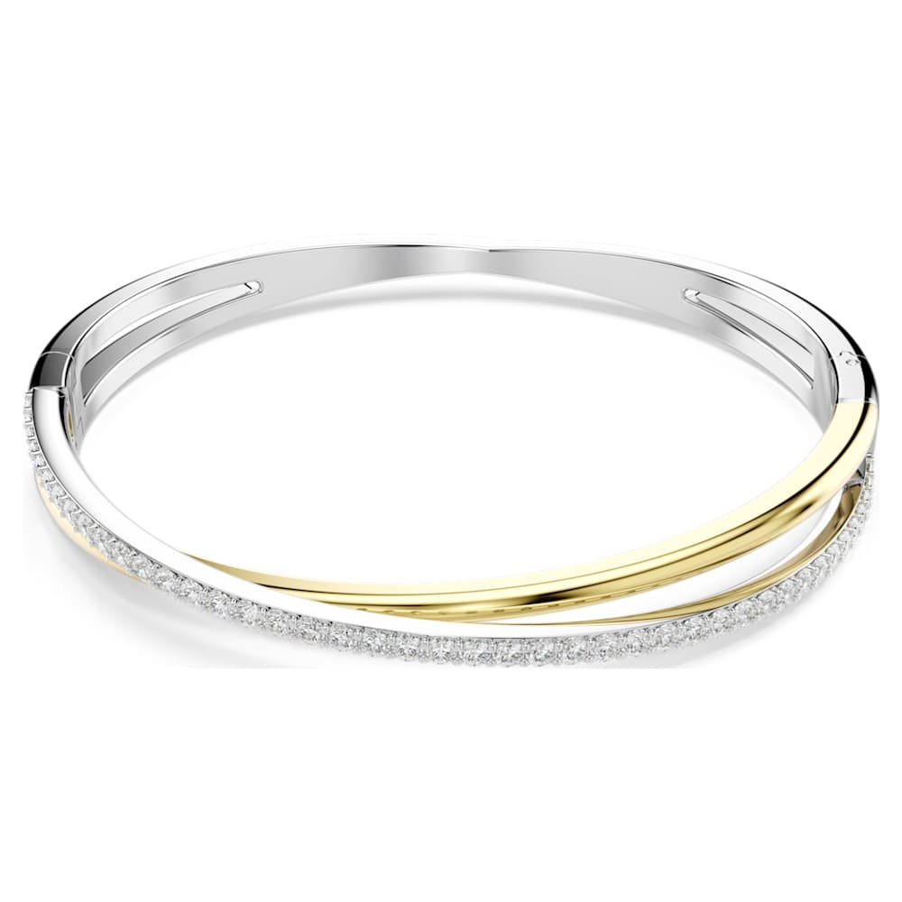hyperbola-bangle-round-cut-white-mixed-metal-finish-swarovski-5689720 Hyperbola bangle, Round cut, White, Mixed metal finish - Image 1