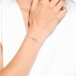 Hyperbola bracelet Infinity and heart, White, Rhodium plated - Image 2