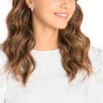 Hyperbola hoop earrings White, 18K rose gold finish - Image 2