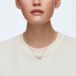 Hyperbola necklace Infinity, White, Rhodium plated - Image 2