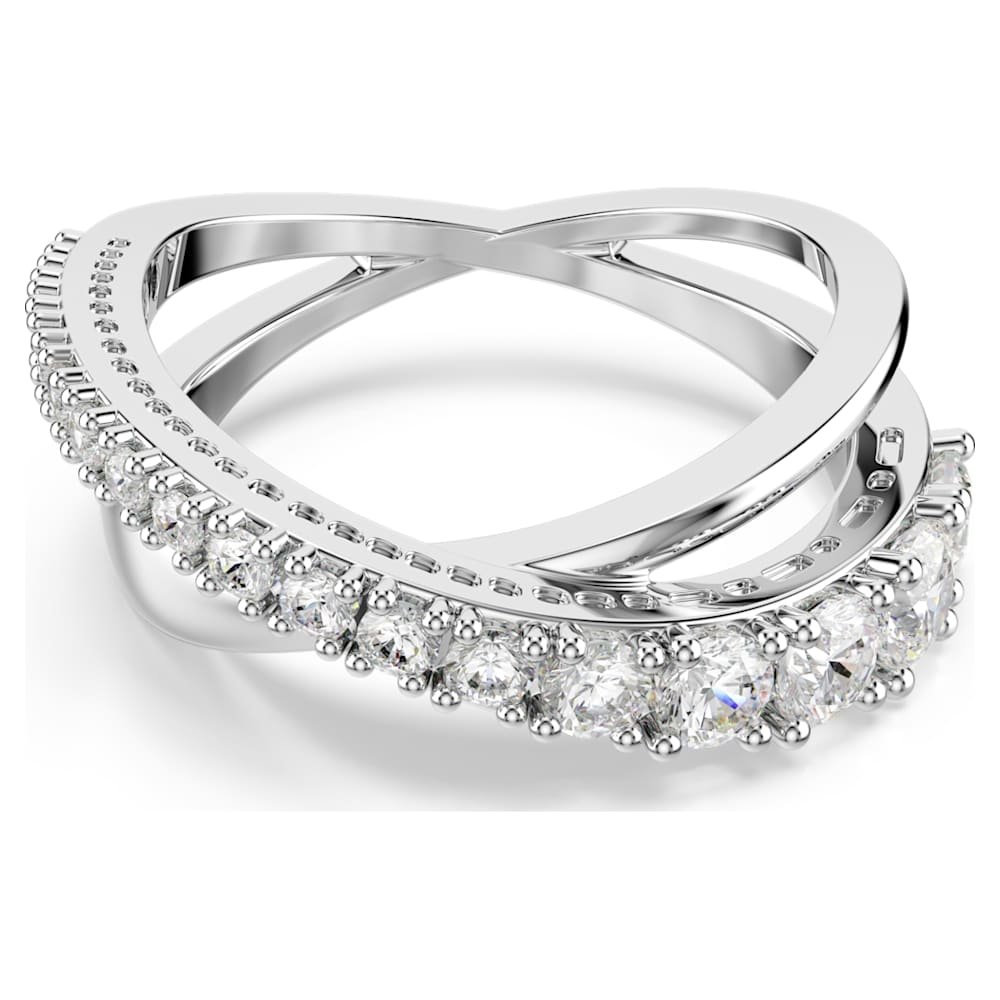 hyperbola-ring-mixed-cuts-white-silver-tone-finish-swarovski-5714952 Hyperbola ring Mixed cuts, White, Silver-tone finish - Image 1