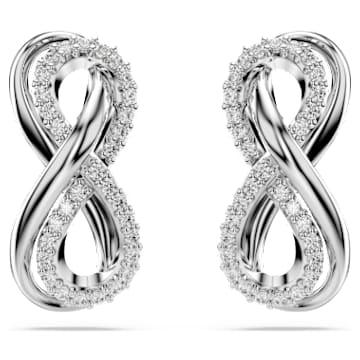 hyperbola-stud-earrings-infinity-white-rhodium-plated-swarovski-5687269 Hyperbola stud earrings Infinity, White, Rhodium plated - Image 1
