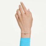 Idyllia bangle, Mixed cuts, Bee, Multicoloured, 18K gold finish - Image 2
