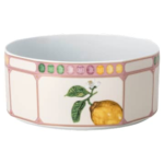 Idyllia bowl Porcelain, Crystal print motif, citron, Large, Multicoloured