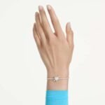 Idyllia bracelet Mixed cuts, Heart with arrow, White, Rhodium plated - Image 2