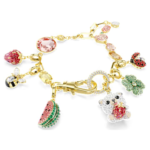 Idyllia bracelet Mixed cuts, Mixed motifs, Multicoloured, 18K gold finish