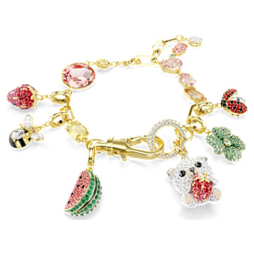 idyllia-bracelet-mixed-cuts-mixed-motifs-multicoloured-18k-gold-finish-swarovski-5742683 Idyllia bracelet Mixed cuts, Mixed motifs, Multicoloured, 18K gold finish - Image 1