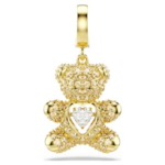 Idyllia charm Mixed cuts, Teddy, 18K gold finish