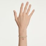 Idyllia charm Round cut, Heart, Pink, 18K gold finish - Image 2